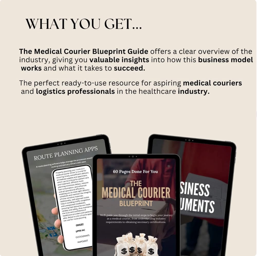 how does Medical courier  works