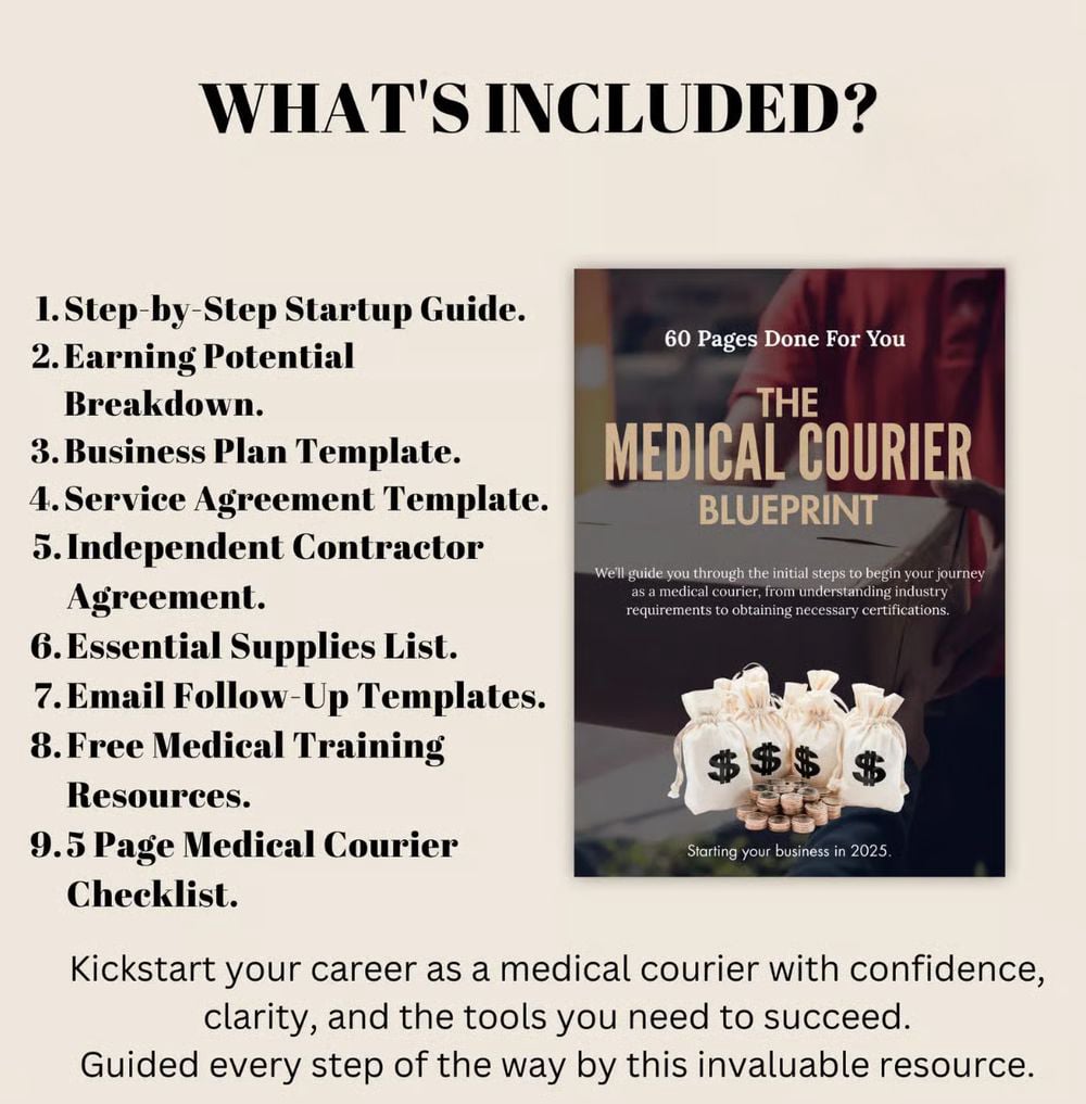 can we actually earn money from medical courier 